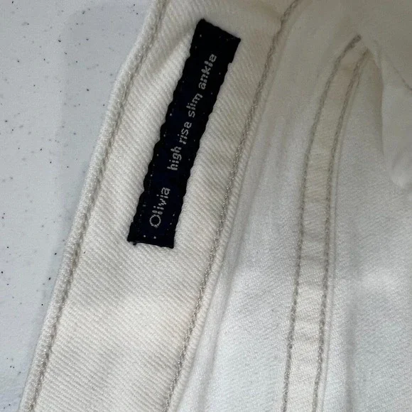 Citizen of Humanity Women's Olivia High Rise Slim Ankle Jeans White Size 25 - Picture 14 of 16